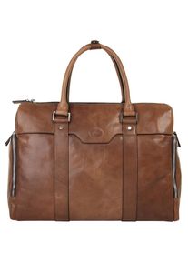 Pike Pik&eacute;, Damen, Aktentasche echt Leder, braun, braun, Premium Ledertasche: Hochwertige Aktentasche aus echtem Leder mit ger&auml;umigem Innenleben (40 x 3