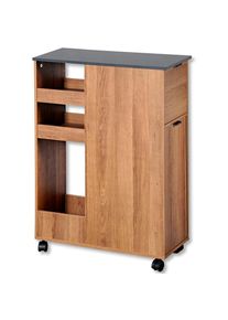 Kesper , K&uuml;chenwagen &raquo;Nischenregal, Holz rustikal, FSC&laquo;, braun / grau, Spanplatte, B/H/T: 60 cm x 86 cm x 25 cm, braun / grau