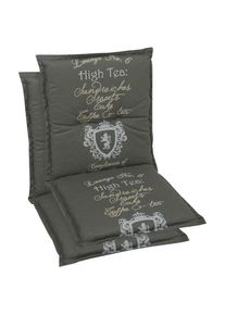 GO-DE, Sesselauflage &raquo;High Tea&laquo;, grau, Obermaterial: 85% Baumwolle, 15% Polyester, B/H/T: 100 cm x 8 cm x 50 cm, grau