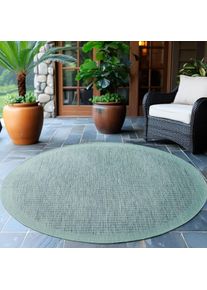 Ayyildiz Teppiche, Outdoorteppich &raquo;GIZA 1410&laquo; rund 3 mm H&ouml;he In- und Outdoor, Wetterfest, Wasserabweisend, robust, Blau, Polypropylen, &Oslash; 200 cm 1 Stk.