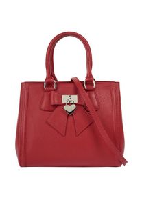 CLUTY , Henkeltasche echt Leder, Made in Italy , rot