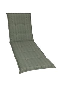 GO-DE, Liegenauflage 190x60 cm, gr&uuml;n, Baumwolle, Polyester, Polyurethan, B/H/T: 60 cm x 7 cm x 190 cm, gr&uuml;n