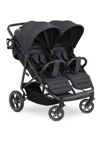 hauck , Geschwisterwagen »Uptown Duo, black«, 30 kg, mit schwenk- und feststellbaren Vorderrädern , black