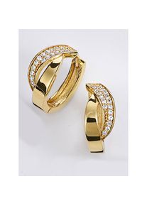 Lady , Damen , Paar Creolen , silber vergoldet 925