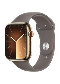 Apple , Smartwatch »Watch Series 9 Edelstahl«, (4,5 cm / 1,77 Zoll), Watch OS 10, Sport Band , Gold