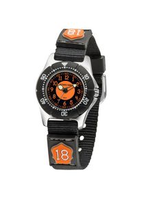 Jacques Farel , Quarzuhr »KWD 4000«, Armbanduhr, Kinderuhr, ideal auch als Geschenk , schwarz-orange , Trendige Armbanduhr für Jungen