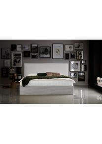 ATLANTIC HOME COLLECTION, Bettgestell &raquo;Melody&laquo; mit Bettkasten und Lattenrost, hellgrau, Bettgestell und seitliche Einfassung der Matratzen: Cord, 