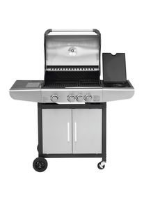 Justus , Gasgrill »Ares 3 SU«, BxTxH: 122x57x112 cm , edelstahlfarben