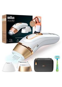 Braun , IPL-Haarentferner »Silk-Expert Pro 5 PL5243 IPL«, 400.000 Lichtimpulse, Skin Pro 2.0 Sensor , weiß/gold , IPL für Behandlungen von Kopf bis...