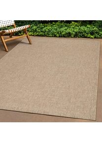 the carpet, Teppich &raquo;Kansas&laquo; rechteckig 1 mm H&ouml;he moderner robuster In und Outdoor Teppich Jute Look, Natur, Polypropylen, B : 120 cm 1 Stk. -1 mm, 