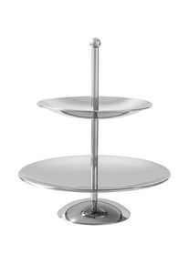 Fink , Etagere &raquo;Samuel&laquo; runde 2er Etagere , silberfarben