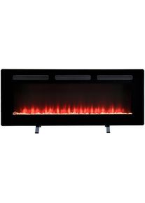 Dimplex, Elektrokamin &raquo;Sierra 48"&laquo; schwarz, mit Heizung, Fernbedienung, App, Optiflame Flammeneffekt, schwarz, schwarz