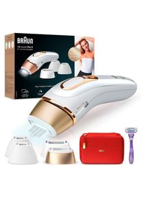 Braun , IPL-Haarentferner »Silk-Expert Pro 5 PL5387«, 400.000 Lichtimpulse, Skin Pro 2.0 Sensor , weiß/gold , IPL für Behandlungen von Kopf bis...