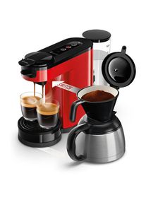 Philips Senseo , Kaffeepadmaschine »Switch HD6592/64, 2-in-1 Pad und Filterkaffee«, 1 l Kaffeekanne, aus 26% rec. Plastik , rot