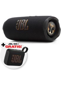 JBL , Bluetooth-Lautsprecher »Set: Flip 7 Tomorrowland + Gratis dazu: GO 4 (UVP 49,99€)« , Schwarz , Wasserdicht, staubgeschützt und stoßsicher...