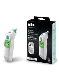 Braun , Ohr-Fieberthermometer »ThermoScan 6 Ohrthermometer IRT6515«, Inklusive 21 Einweg Schutzkappen , weiß , Die ExacTemp -Technologie bestätigt...