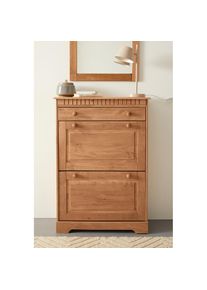 Home Affaire, Schuhschrank &raquo;Lisa&laquo; mit 1 Schubkasten und 2 Klappen, H&ouml;he 105 cm, Breite 75 cm, natur gebeizt/gewachst, FSC -zertifizierter 