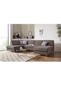 Sit & More sit&more, Wohnlandschaft &raquo;Clio U-Form&laquo; wahlweise mit Bettfunktion und Bettkasten, inklusive Federkern, taupe, B/H/T: 319 cm x 89 cm x 190 cm, taupe