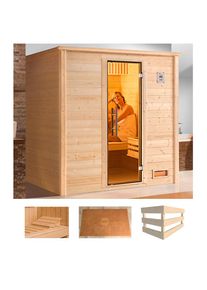 Weka, Sauna &raquo;Bergen 1&laquo; ohne Ofen, natur, ohne Ofen, natur