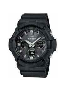 Casio G-SHOCK, Herren, Funkchronograph Quarzuhr, Armbanduhr, Herrenuhr, Weltzeit, bis 20bar wasserd.Resinarmband, schwarz-schwarz, schwarz-schwarz, 