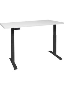M&auml;usbacher M&auml;usbacher, Schreibtisch &raquo;Big System Office&laquo; Breite 160 cm, elektrisch h&ouml;henverstellbar, schwarz matt / wei&szlig; matt lack + schwarz matt + wei&szlig; matt lack