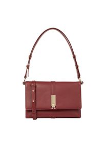 Tommy Hilfiger , Schultertasche »TH HERITAGE SHOULDER BAG«, Damen Abendtasche, Clutch, Mini Bag, Handtasche, goldfarbene Details , Raspberry Truffle