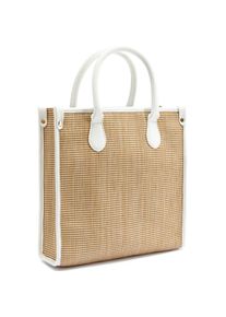 Vivance , Shopper »Strandtasche«, Schultertasche, Korbtasche, Tragetasche, Badetasche, Bast-Optik VEGAN , beige