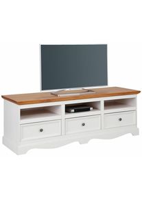 Home Affaire, Lowboard &raquo;Melissa&laquo; Kommode, Breite 160 cm, wei&szlig;/honigfarben, wei&szlig;/honigfarben, FSC -zertifiziertes massives Kiefernholz