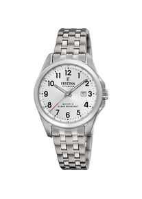 Festina, Damen, Quarzuhr &raquo;Calendario Titanium&laquo; Armbanduhr, Damenuhr, analog, Tag, titansilberfarben-silberfarben, titansilberfarben-silberfarben, 