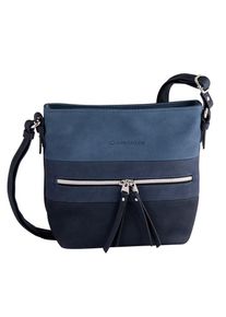 Tom Tailor, Damen, Umh&auml;ngetasche &raquo;Ellen&laquo; sch&ouml;nes Color Blocking, hochgl&auml;nzender Rei&szlig;verschluss-Eyecatcher, blau, blau, IDEALER BEGLEITER: Mittelgro&szlig;e 
