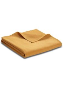 Biederlack, Wohndecke &raquo;Unicolour&laquo; in vielen Farben, gelb, Baumwolle, Polyacryl, Polyester, B/L: 150 cm x 200 cm, gelb