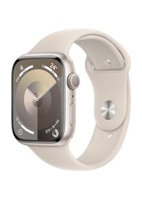 Apple , Smartwatch »Watch Series 9 Aluminium«, (4,5 cm / 1,77 Zoll), Watch OS 10, Sport Band , Polarstern/Polarstern