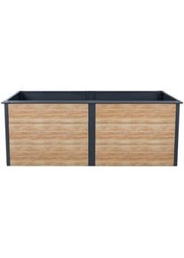 WESTMANN, Hochbeet &raquo;Metall Hochbeet Primus-Multi XL&laquo; Holzoptik, 200x100x77 cm, Braun, Stahl, B/H/T: 200 cm x 77 cm x 100 cm, Braun