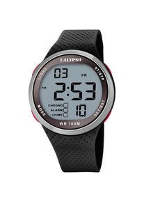Calypso Watches, Damen, Chronograph &raquo;Color Splash&laquo; Armbanduhr, Quarzuhr, Herrenuhr, digital, Datum, Stoppfunktion, schwarz, schwarz, Mond&auml;ner 