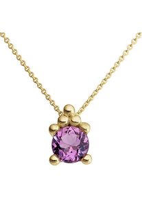 Firetti , Kettenanhänger »Schmuck Geschenk Gold 333 Halsschmuck Anhänger Kette Edelstein Solitär«, mit Amethyst , gelbgoldfarben-lila + lila ,...