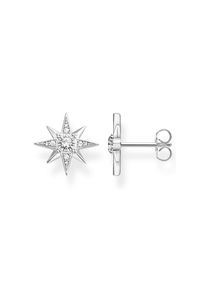Thomas Sabo , Juegendliche , Paar Ohrstecker »Stern silber, H2081-051-14« mit Zirkonia (synth.) , silberfarben-weiß + kristallweiß , Ohrringe...