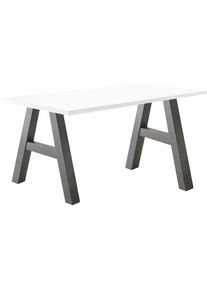 M&auml;usbacher M&auml;usbacher, Schreibtisch &raquo;Mio&laquo;, graphit + wei&szlig; matt, B/H/T: 160 cm x 75 cm x 70 cm, graphit + wei&szlig; matt