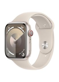 Apple , Smartwatch »Watch Series 9 Aluminium«, (4,5 cm / 1,77 Zoll), Watch OS 10, Sport Band , Polarstern/Polarstern