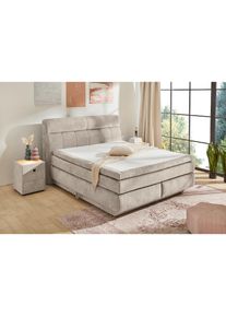 Jockenh&ouml;fer Jockenh&ouml;fer Gruppe, Boxspringbett &raquo;Queen, inklusive Strauraum/Bettkasten&laquo; 7-Zonen-TTFK-Matratze, KS-Topper, verschiedene H&auml;rtegrade w&auml;hlbar, beige-