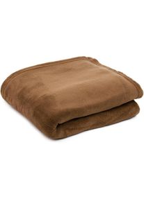 G&ouml;zze G&ouml;zze, Plaid &raquo;Color&laquo; in schlichten Unifarben, Kuscheldecke, taupe, Polyester, B/L: 150 cm x 200 cm, taupe