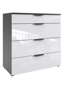 wimex, Schubkastenkommode &raquo;level36 D by fresh to go&laquo; mit soft-close Funktion und Lackfronten, 4 Schubladen, Kommode hoch, Korpus Graphit/ Front Lack 