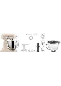 KitchenAid , Küchenmaschine »5KSM125EFL FRESH LINEN«, Gratis Fleischwolf/Spritzgebäckvorsatz, Schüssel, (Wert ca. 238,-UVP) , fresh linen