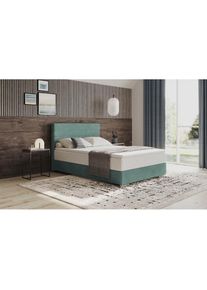 Mr. Couch , Boxbett &raquo;Stratus 2&laquo; inkl. Bettkasten und Matratze , Velvet 87 petrol