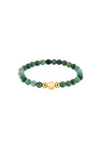 Liebeskind Berlin , Damen,Jugendliche , Armband »Schmuck Geschenk Armkette Zugarmband« mit Edelsteinen , gelbgoldfarben-grün + grün , 17 cm ,...