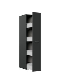 wimex, Apothekerschrank &raquo;Multiraumkonzept, 30/54/185cm (B/T/H), Made in Germany&laquo; Schranksystem MRK, ger&auml;umiger Hochschrank mit 4 Schubladen, Grafit, 