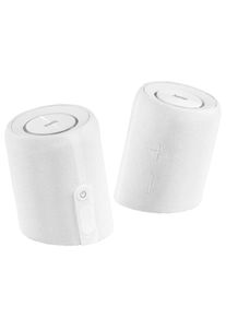 Hama , Bluetooth-Lautsprecher »Bluetooth-Lautsprecher wasserdicht (2in1 teilbar, 30W, klein, mobil)« , weiß , Inkl. Silikonhülle: Ultraflexible...
