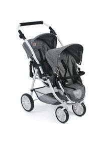 Bayer Chic 2000 CHIC2000 , Puppen-Zwillingsbuggy »Vario, Jeans Grey« , Jeans Grey