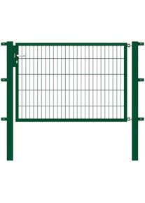Alberts, Zauneinzelt&uuml;r &raquo;Flexo&laquo; 150 cm Breite, in versch. H&ouml;hen, gr&uuml;n, Stahl, B/H: 150 cm x 100 cm, gr&uuml;n