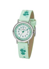 Atrium , Quarzuhr Armbanduhr, Kinderuhr, Mädchenuhr, Lernuhr, Geschenkidee, Schulanfang , lindgrün-dunkelgrün , Bezaubernde Kinderarmbanduhr