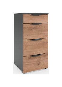 wimex, Schubkastenkommode &raquo;Level by fresh to go&laquo; 4 Schubladen mit soft-close Funktion, 41cm breit, 84cm hoch, Front Plankeneiche Nachbildung/ Korpus 